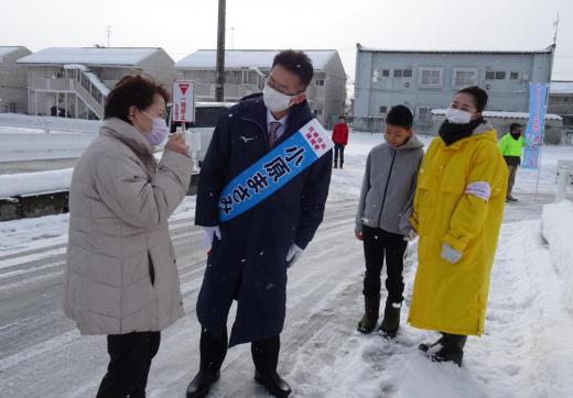 2022/01/17 19:20/花巻市長選告示…ドキュメント「まさみちが往(い)く」〜選挙戦2日目